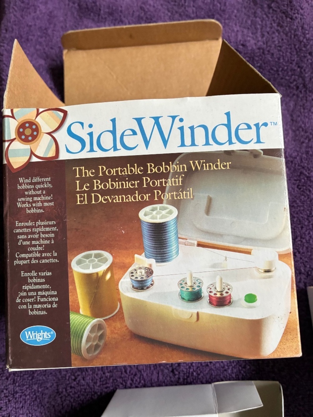 New in Box Side Winder Portable Bobbin Winder
